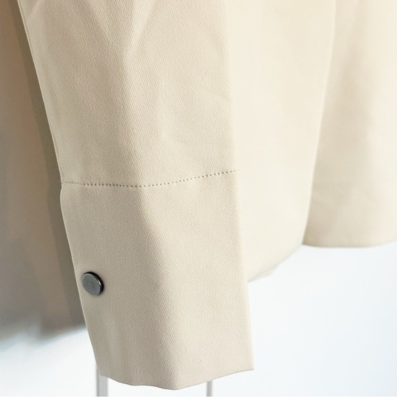 ADAY Strategy Blazer XS oat cream boxy jacket snap career Stretch Office neutral - Picture 6 of 13